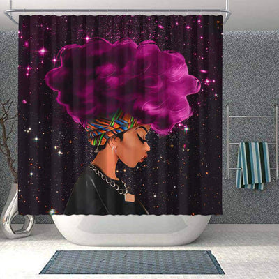 BigProStore Fancy African American Black Art Shower Curtain African Girl Bathroom Decor Accessories BPS0205 Small (165x180cm | 65x72in) Shower Curtain