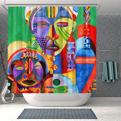 BigProStore Fancy African American Black Art Shower Curtain Melanin Woman Bathroom Designs BPS0033 Small (165x180cm | 65x72in) Shower Curtain