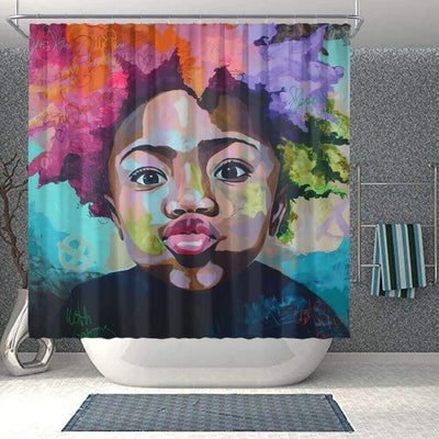 BigProStore Fancy African American Shower Curtains African Queen Bathroom Decor BPS0282 Small (165x180cm | 65x72in) Shower Curtain