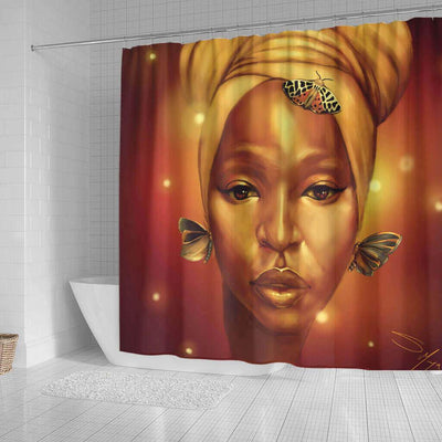 BigProStore Fancy African American Shower Curtains Melanin Afro Woman Bathroom Accessories BPS0250 Shower Curtain