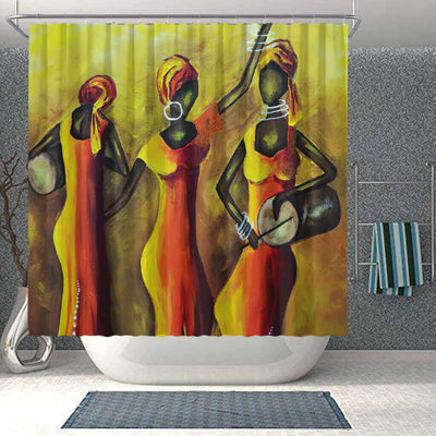 BigProStore Fancy African Inspired Shower Curtains Black Queen Bathroom Designs BPS0207 Small (165x180cm | 65x72in) Shower Curtain
