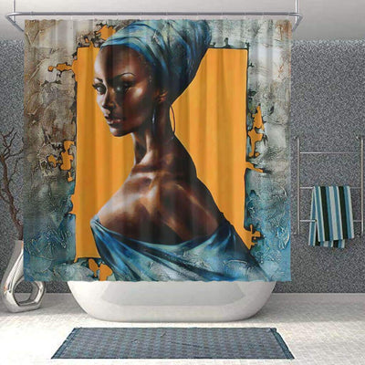 BigProStore Fancy African Themed Shower Curtains African Girl Bathroom Decor Idea BPS0140 Small (165x180cm | 65x72in) Shower Curtain