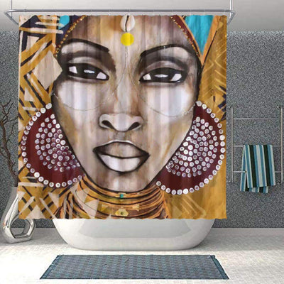 BigProStore Fancy Afro American Shower Curtains Afro Woman Bathroom Decor Idea BPS0286 Small (165x180cm | 65x72in) Shower Curtain