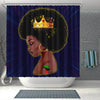 BigProStore Fancy Beautiful Afro Woman With Crown Black African American Shower Curtains Afrocentric Style Designs BPS060 Shower Curtain