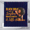 BigProStore Fancy Black Girls Are Sunshine Mixed With A Little Hurricane African American Print Shower Curtains African Bathroom Accessories BPS082 Small (165x180cm | 65x72in) Shower Curtain