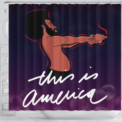 BigProStore Fancy Childish Gambino This Is America African Style Shower Curtains African Style Designs BPS107 Shower Curtain