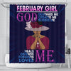 BigProStore Fancy February Girl God Designed Created Blesses Heals Defends Me African American Art Shower Curtains Afro Bathroom Accessories BPS025 Small (165x180cm | 65x72in) Shower Curtain