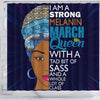 BigProStore Fancy I Am A Strong Melanin March Queen Black African American Shower Curtains African Style Designs BPS060 Shower Curtain
