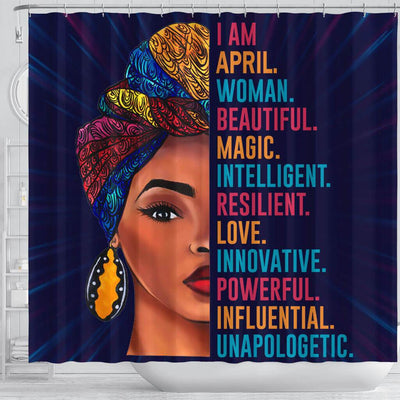 BigProStore Fancy I Am April Woman Beautiful Magic African Style Shower Curtains Afro Bathroom Decor BPS090 Shower Curtain