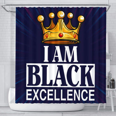 BigProStore Fancy I Am Black Excellence African Style Shower Curtains Afro Bathroom Accessories BPS130 Small (165x180cm | 65x72in) Shower Curtain
