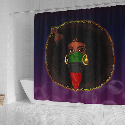 BigProStore Fancy Natural Hair Melanin Woman Black African American Shower Curtains Afrocentric Bathroom Accessories BPS182 Small (165x180cm | 65x72in) Shower Curtain