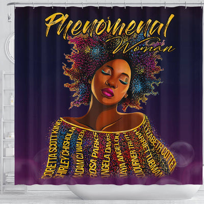 BigProStore Fancy Phenomenal Woman Afro Girl Art African American Art Shower Curtains Afro Bathroom Accessories BPS189 Shower Curtain