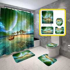 Steampunk Shower Curtain, Barracuda Fish Shape Inspired Submarine Image  with Weathered Effect, Fabric Bathroom Set with Hooks, 69W X 75L Inches  Long