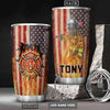 BigProStore Personalized Firefighter Tumbler Design Volunteer Firefighter Custom Coffee Tumbler Double Wall Cup With Lid 20 Oz 20 oz Personalized Firefighter Tumbler