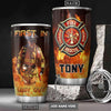 BigProStore Personalized Firefighter Epoxy Glitter Tumbler Firefighter Fist In Last Out Custom Iced Coffee Tumbler Double Wall Cup Stainless Steel 20 Oz 20 oz Personalized Firefighter Tumbler