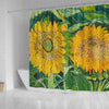 BigProStore Sunflower Shower Curtain Floppy Bathroom Home Decor Sunflower Shower Curtain / Small (165x180cm | 65x72in) Sunflower Shower Curtain