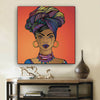 BigProStore Framed Black Art Beautiful Black Afro Girls African American Wall Art And Decor Afrocentric Home Decor BPS49174 12" x 12" x 0.75" Square Canvas