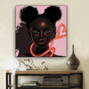 BigProStore Framed Black Art Beautiful Black Girl African American Framed Art Afrocentric Living Room Ideas BPS18096 12" x 12" x 0.75" Square Canvas