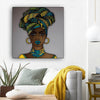BigProStore Framed Black Art Cute Girl With Afro Afrocentric Wall Art Afrocentric Home Decor BPS94487 12" x 12" x 0.75" Square Canvas