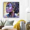 BigProStore Framed Black Art Cute Melanin Poppin Girl African American Art Prints Afrocentric Home Decor BPS78012 12" x 12" x 0.75" Square Canvas