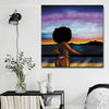 BigProStore Framed Black Art Cute Melanin Poppin Girl African American Art Prints Afrocentric Home Decor Ideas BPS83000 16" x 16" x 0.75" Square Canvas