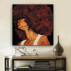 BigProStore Framed Black Art Pretty African American Girl Black History Artwork Afrocentric Living Room Ideas BPS64777 12" x 12" x 0.75" Square Canvas