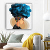 BigProStore Framed Black Art Pretty Black Afro Girls African American Wall Art And Decor Afrocentric Living Room Ideas BPS30440 12" x 12" x 0.75" Square Canvas