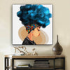 BigProStore Framed Black Art Pretty Black Afro Girls African American Wall Art And Decor Afrocentric Living Room Ideas BPS30440 24" x 24" x 0.75" Square Canvas