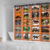 BigProStore Elephant Print Shower Curtains From Around The World Wild Elephants Bathroom Wall Decor Ideas Shower Curtain
