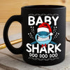 BigProStore Funny Baby Shark Doo Doo Doo Coffee Mug Shark Wearing Santa Hat Womens Custom Father's Day Mother's Day Christmas Gift Idea BPS114 Black / 11oz Coffee Mug