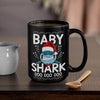 BigProStore Funny Baby Shark Doo Doo Doo Coffee Mug Shark Wearing Santa Hat Womens Custom Father's Day Mother's Day Christmas Gift Idea BPS114 Black / 15oz Coffee Mug