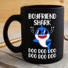 BigProStore Funny Boyfriend Shark Doo Doo Doo Coffee Mug Cute Shark Baby Wearing Sunglasses Womens Custom Father's Day Mother's Day Gift Idea BPS839 Black / 11oz Coffee Mug