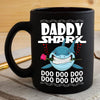 BigProStore Funny Daddy Shark Doo Doo Doo Coffee Mug Shark And Rose Mens Custom Father's Day Mother's Day Gift Idea BPS764 Black / 11oz Coffee Mug
