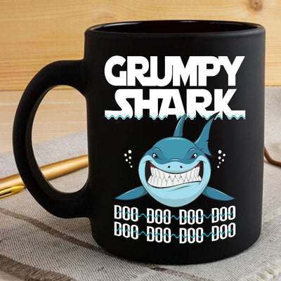 BigProStore Funny Grampy Shark Doo Doo Doo Coffee Mug Womens Custom Father's Day Mother's Day Gift Idea BPS789 Black / 11oz Coffee Mug