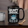 BigProStore Funny Grampy Shark Doo Doo Doo Coffee Mug Womens Custom Father's Day Mother's Day Gift Idea BPS789 Black / 15oz Coffee Mug