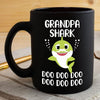 BigProStore Funny Grandpa Shark Doo Doo Doo Coffee Mug Cute Shark Baby Mens Custom Father's Day Mother's Day Gift Idea BPS255 Black / 11oz Coffee Mug