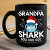 BigProStore Funny Grandpa Shark Doo Doo Doo Coffee Mug Shark Wearing Santa Hat Mens Custom Father's Day Mother's Day Christmas Gift Idea BPS938 Black / 11oz Coffee Mug