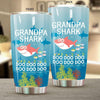 BigProStore Funny Grandpa Shark Doo Doo Doo Tumbler Mens Custom Father's Day Mother's Day Gift Idea BPS450 White / 20oz Steel Tumbler