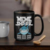 BigProStore Funny Meme Shark Doo Doo Doo Coffee Mug Womens Custom Father's Day Mother's Day Gift Idea BPS672 Black / 15oz Coffee Mug