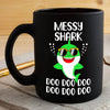 BigProStore Funny Messy Shark Doo Doo Doo Coffee Mug Cute Shark Baby Wearing Sunglasses Womens Custom Father's Day Mother's Day Gift Idea BPS875 Black / 11oz Coffee Mug