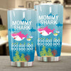 BigProStore Funny Mommy Shark Doo Doo Doo Tumbler Womens Custom Father's Day Mother's Day Gift Idea BPS750 White / 20oz Steel Tumbler