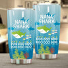 BigProStore Funny Nana Shark Doo Doo Doo Tumbler Womens Custom Father's Day Mother's Day Gift Idea BPS506 White / 20oz Steel Tumbler