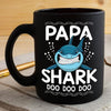 BigProStore Funny Papa Shark Doo Doo Doo Coffee Mug Mens Custom Father's Day Mother's Day Gift Idea BPS196 Black / 11oz Coffee Mug