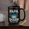 BigProStore Funny Papa Shark Doo Doo Doo Coffee Mug Mens Custom Father's Day Mother's Day Gift Idea BPS196 Black / 15oz Coffee Mug