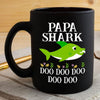 BigProStore Funny Papa Shark Doo Doo Doo Coffee Mug Mens Custom Father's Day Mother's Day Gift Idea BPS299 Black / 11oz Coffee Mug