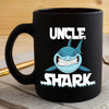 BigProStore Funny Uncle Shark Coffee Mug Mens Custom Father's Day Mother's Day Gift Idea BPS143 Black / 11oz Coffee Mug