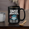 BigProStore Funny Uncle Shark Doo Doo Doo Coffee Mug Shark And Rose Mens Custom Father's Day Mother's Day Gift Idea BPS457 Black / 15oz Coffee Mug
