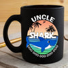 BigProStore Funny Uncle Shark Doo Doo Doo Coffee Mug Summer Beach Mens Custom Father's Day Mother's Day Gift Idea BPS597 Black / 11oz Coffee Mug