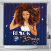 Galaxy Black And Boujee Shower Curtain Afro Girl Bathroom Accessories