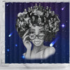Galaxy My Roots Shower Curtain Afro Girl Bathroom Accessories